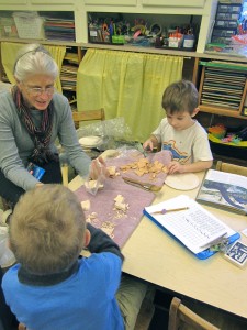 Nannie Brown guides Tommy and Xavier